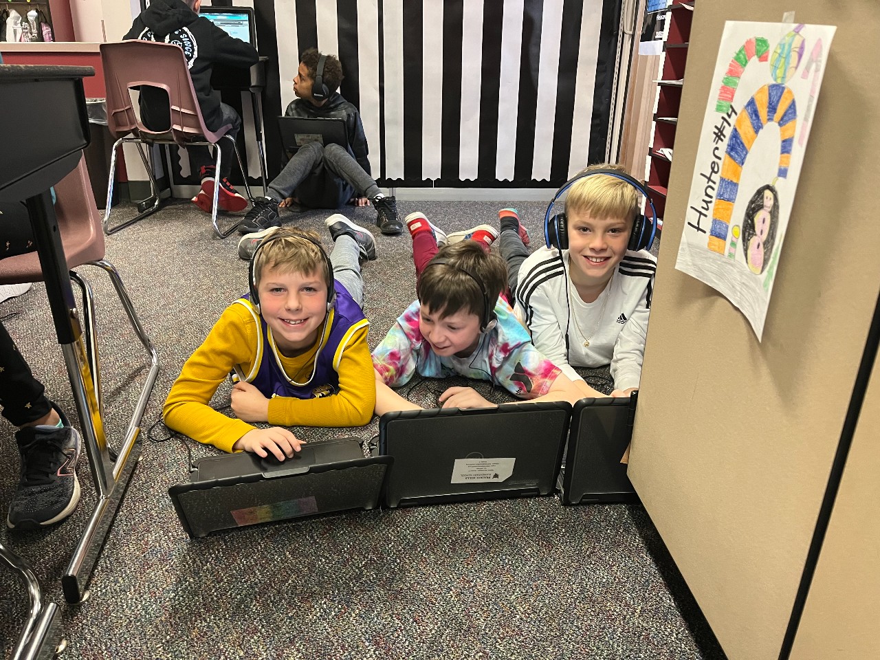 3rd Grade boys on computers